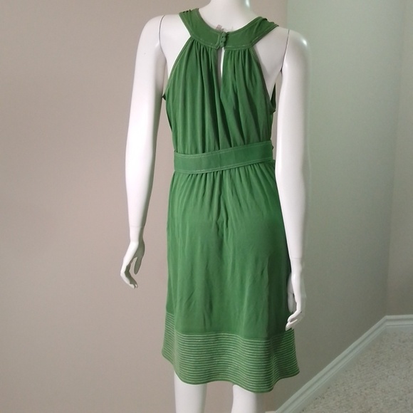 E1 Tibi 4 green dress with pockets and detachable belt - Picture 8 of 8